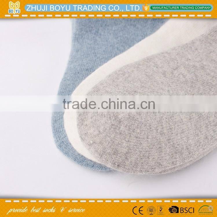 BY-161201 Angora material Ladies angora socsk casual socks for winter with striped pattern