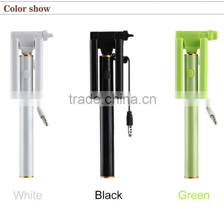Veister 2016 Pocket size plug and play foldable mini wired cable selfie stick monopod