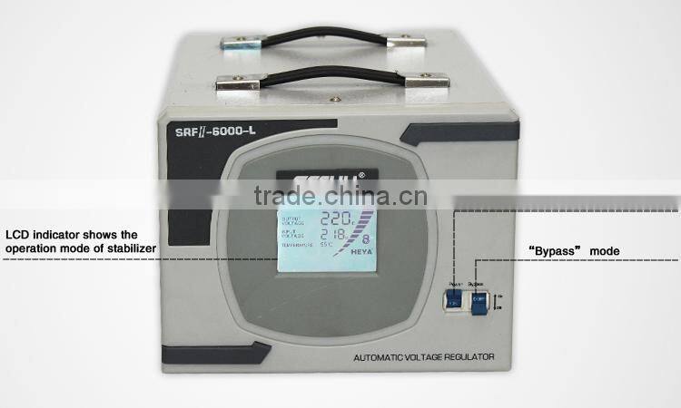 SRFII-12000-L Desk type Relay control type stabilizer LCD digital display full automatic AC voltage regulator