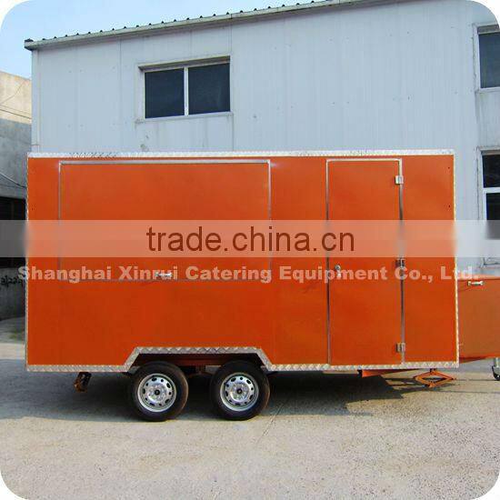 2013 Environment-friendly Bus Type Double-axle Wheels Electric Drive Coffee Vending Food Cart with Canopy XR-FV400 A