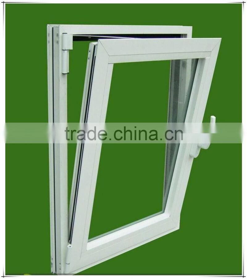 pvc single tilt and turn window with clear glass
