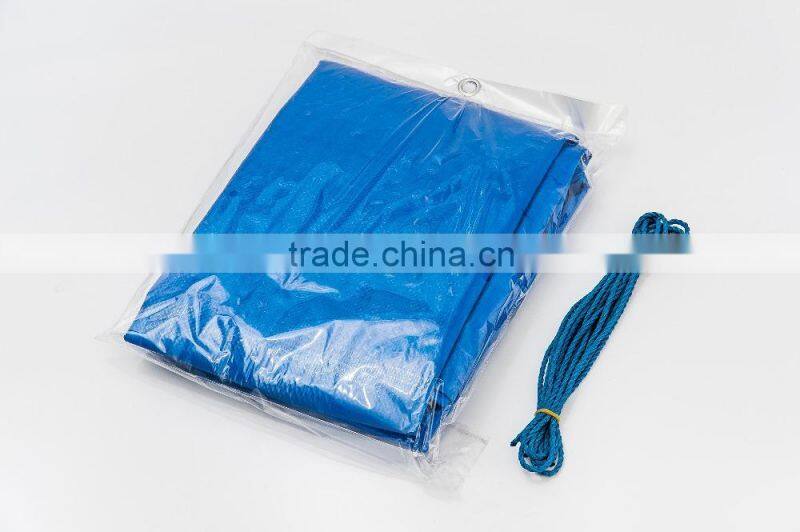 105gsm green color pe tarpaulin &100% new materials PE tarpaulin with nylon rope