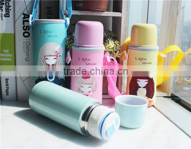 OEM wholeasales price vacuum flask 16oz stainless steel straw tumbler