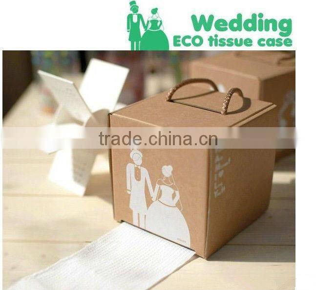Eco-friendly creative paper hanging square foldable tissue boxes/barrel DIY
