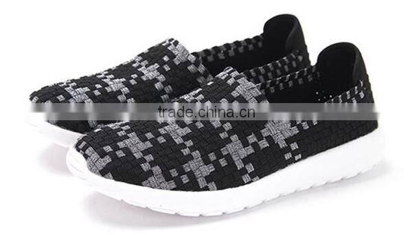 china factory handmade woven elastic casual shoes