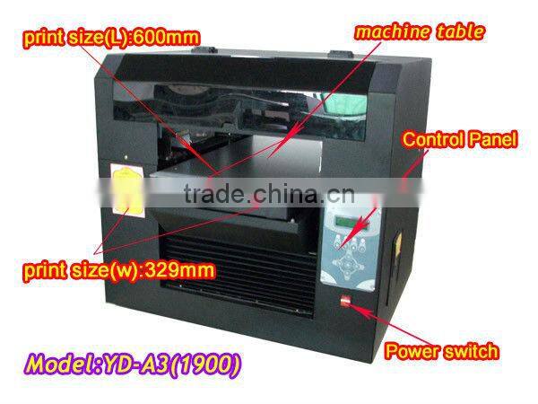 A3 multi purpose flatbed PVC printer with eco solvent ink