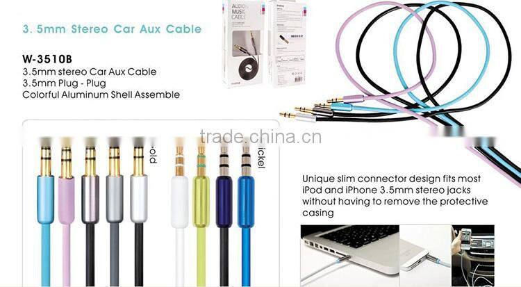 3.5 mm Coiled Stereo Audio Cable for mobilephone