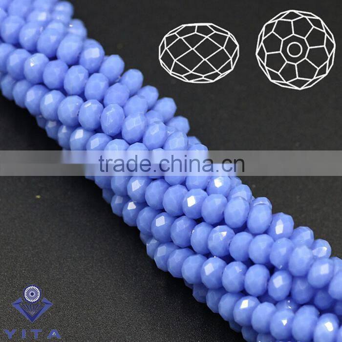 Wholesale 6MM Jade Material Rondelle Glass Bead for jewelry