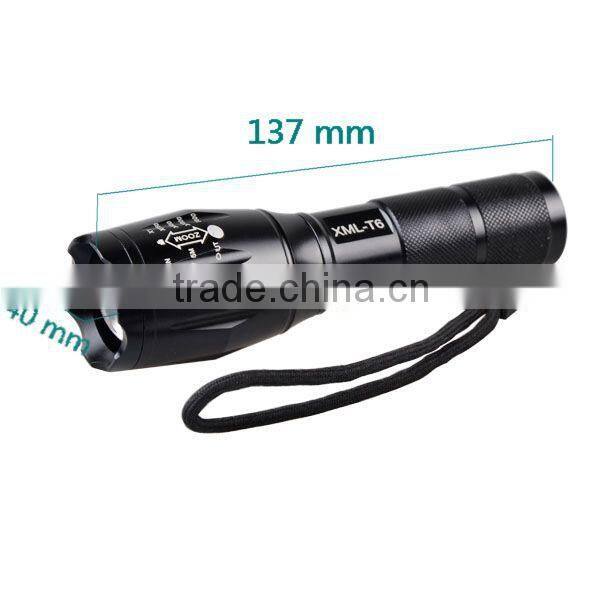 Professional Cold White LED Bike Light Torch 2000lm Zoomable Light For Bike