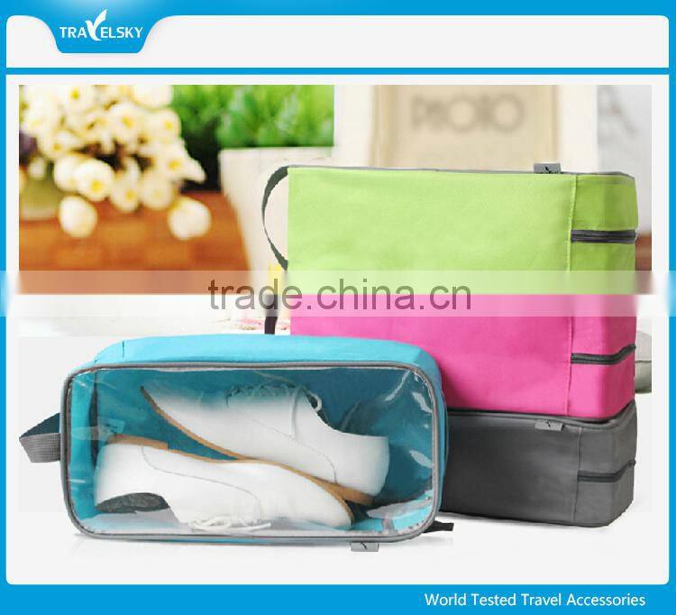 Zipper Fabric Travel Shoe Bag