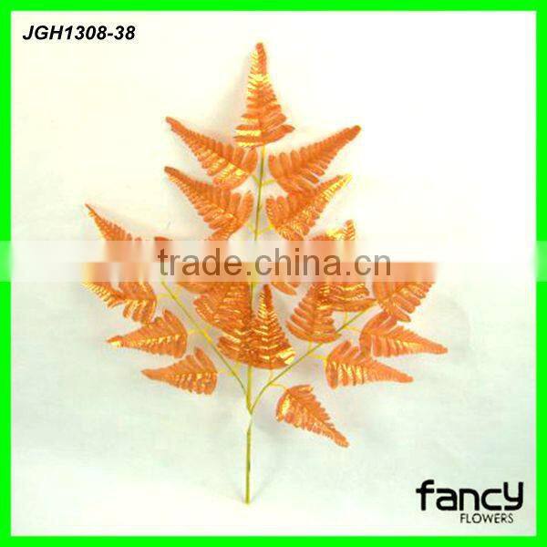 Beautiful 3 heads 7 branches artificial leaves for sale