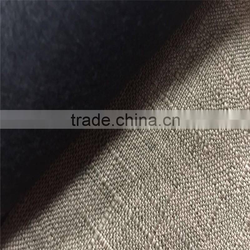 2016 100%polyester Linen look sofa fabric for china wholesale