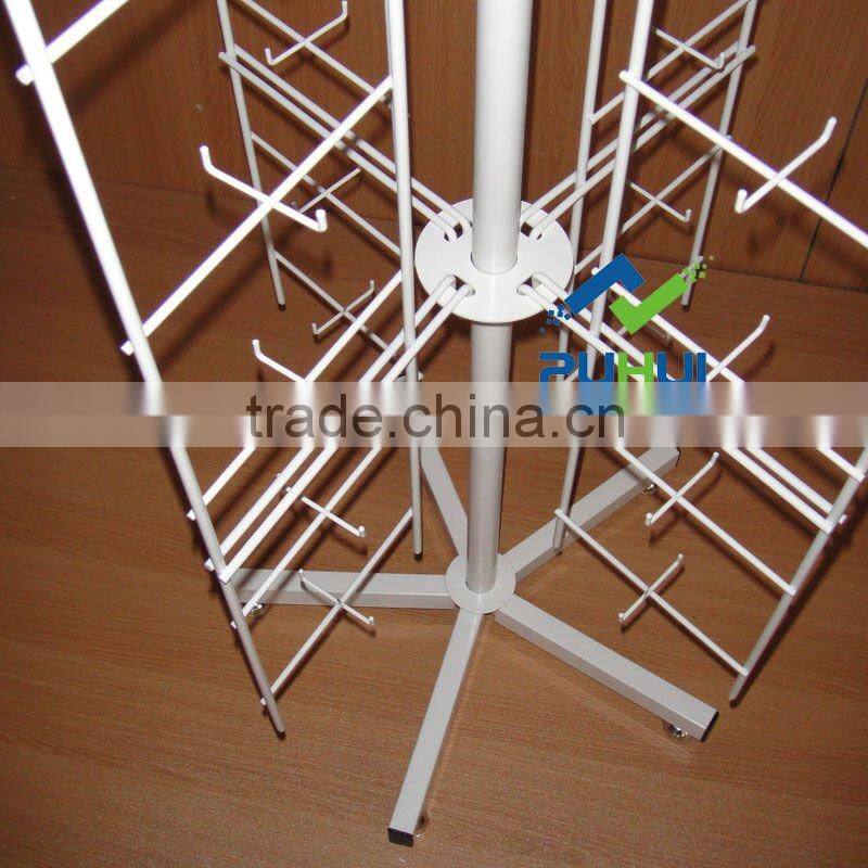 floor rotating metal display rack with quality gurantee