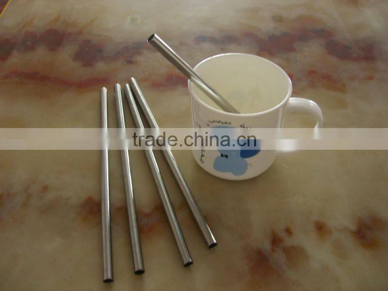 Reusable 12*0.5 stainless steel Eco-friendly drinking straw