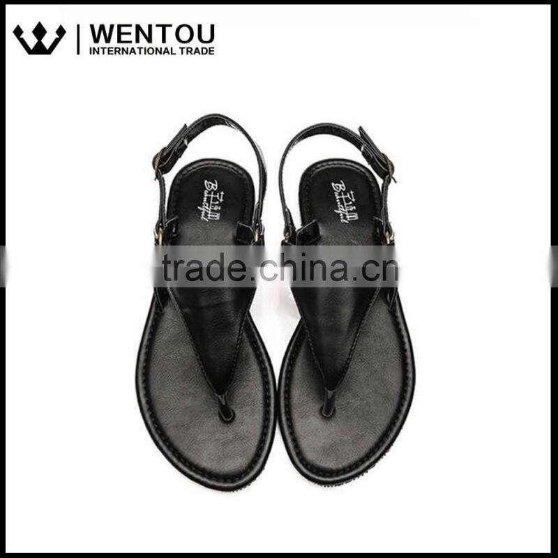 New Womens T-Strap Flat Flip Flop Monogrammed Sandals