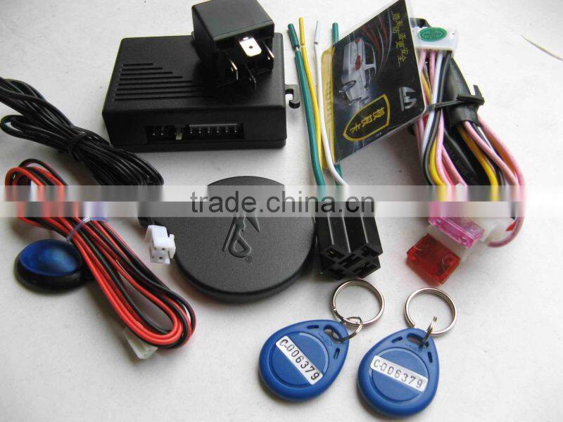 12~24v 2years guarantee RFID electronic car motorcycle alarm engine immobilizer system leather key