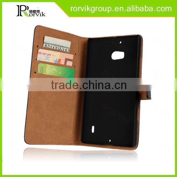 China Manufacturer Wholesale book style genuine leather cell mobile phone case for NOKIA Lumia930