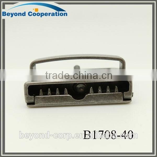 38mm teeth screw fixed reversible leather strap buckle