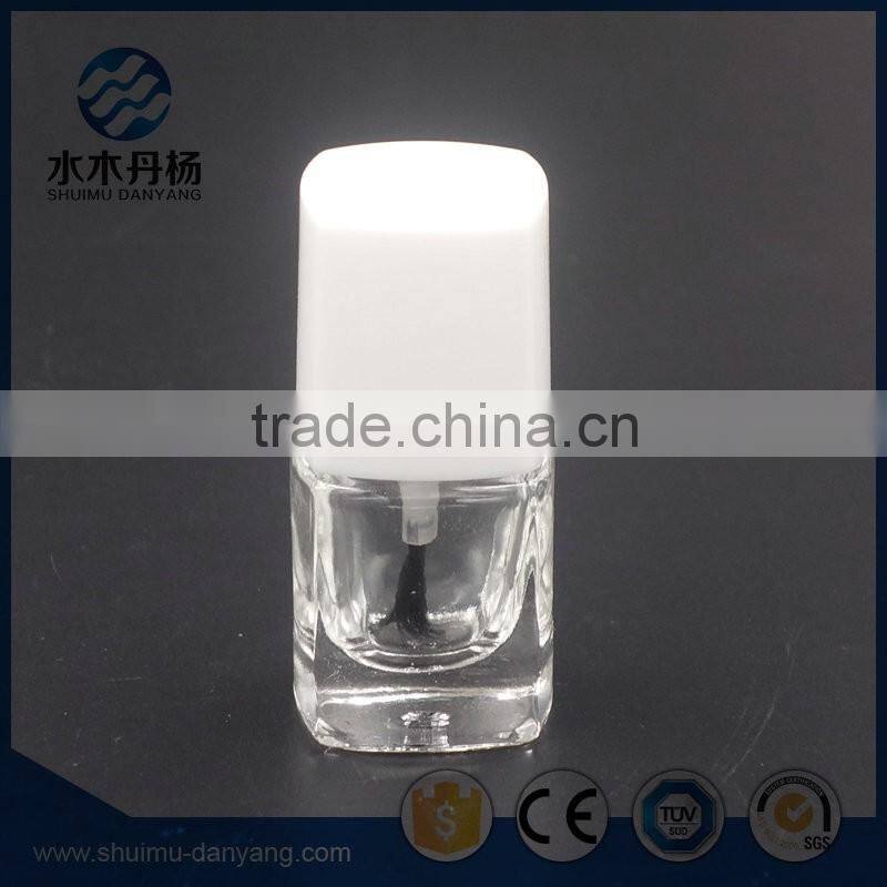 Hot selling 6ml clear square glass nail polish bottle