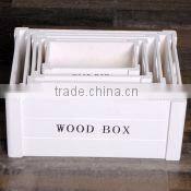 wooden box white, wood craft box, white storage box