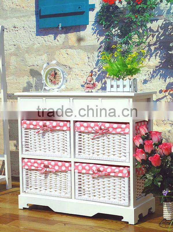 Cheap french white wood small nightstands table