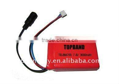 New Lithium polymer Toy battery 7.4V3000mAh TB-884765