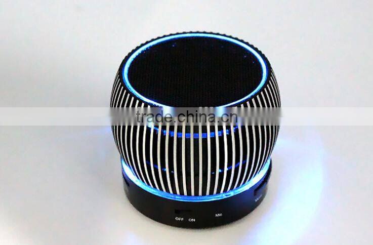 Portable mini bluetooth speaker with led light
