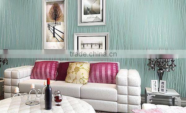 eco-friendly comfortable simple fashion non-woven wallpaper hotel interior designs