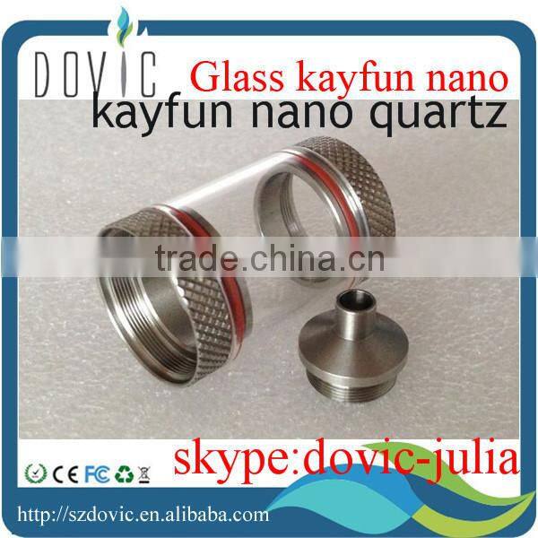 ss&pyrex short/long clear kayfun nano quartz glass tank kayfun nano with factory price