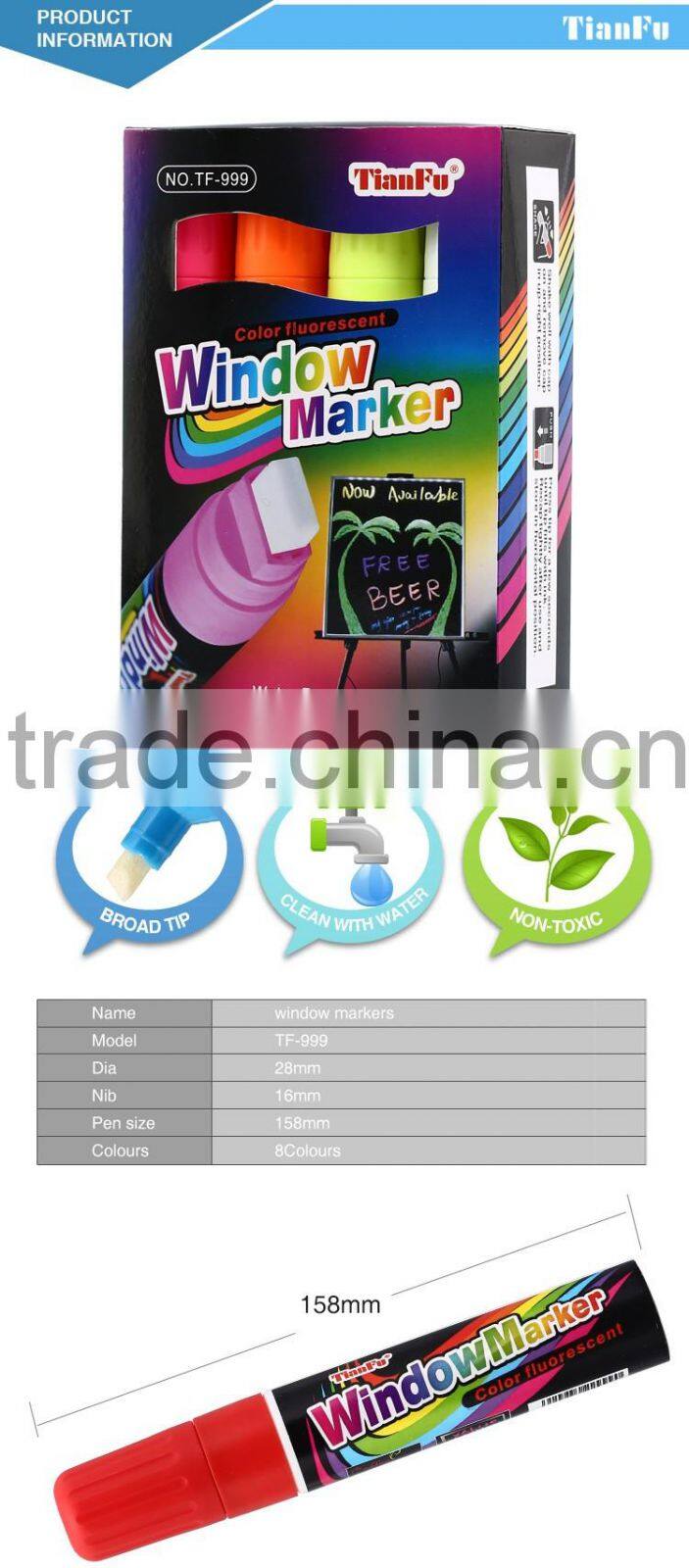 Supplier direct unique colourful quick dry window marker