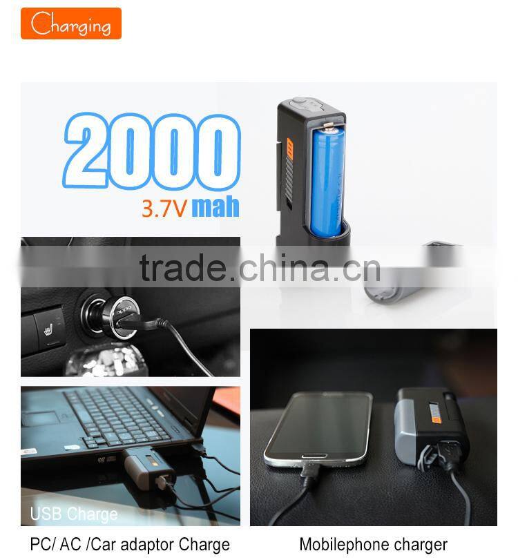 Good Quality 2016 Rechargeable Plastic Lighter with led emergency USB Flahslight