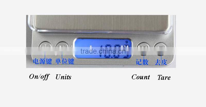 Brushed Stainless Steel High Accuracy Jewelry Scale 0.1g