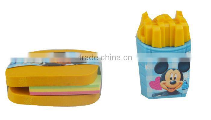 new design fancy promotion hamburger shape eraser,chips shape eraser