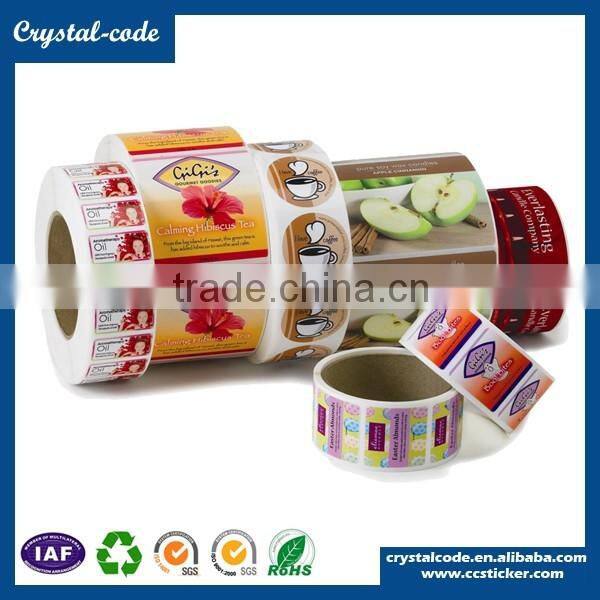 Fashion design popular matte/ glossy lamination waterproof vinyl label for water bottle label