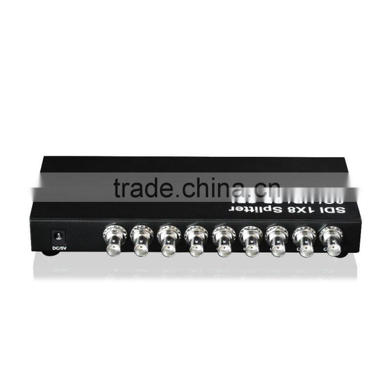 Premium SDI 1X8 Splitter SDI 1 input 8 outplut Supports 3G-SDI HD-SDI SD-SDI 100M Full HD SDI shopping made in China