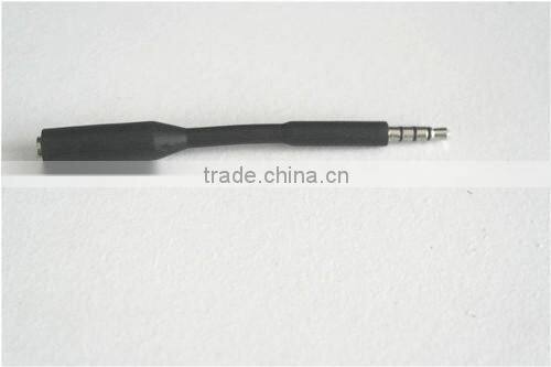 New earphone splitter audio cable 3.5mm double jack for iPod black 9cm