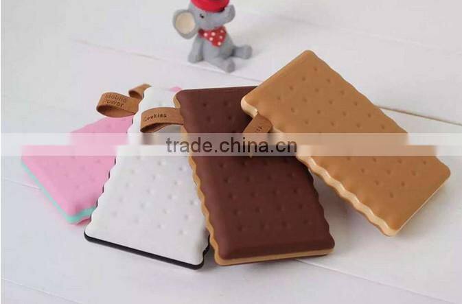 2015 rechargeable ultra thin 4000mah cookie power bank for us market