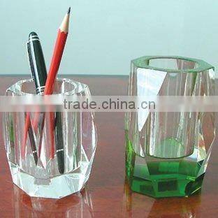 Green Pen Holder Useful Glass Pen Holder Crystal Pen Holder For Company Table Gifts