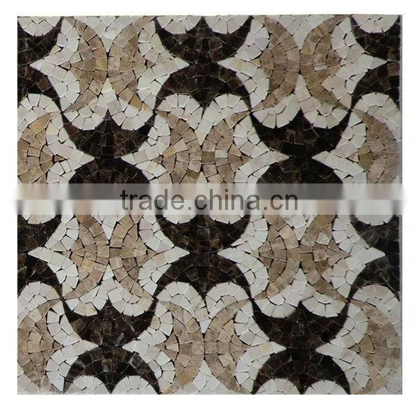 Mix pattern mosaic tile bathroom