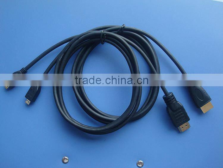 Gold plated pure copper conductor 5.5mm outer sheath hdmi cord for netflix from vertified Factory