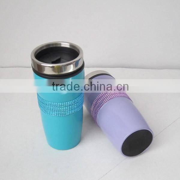 Promotional item diamond travel mug