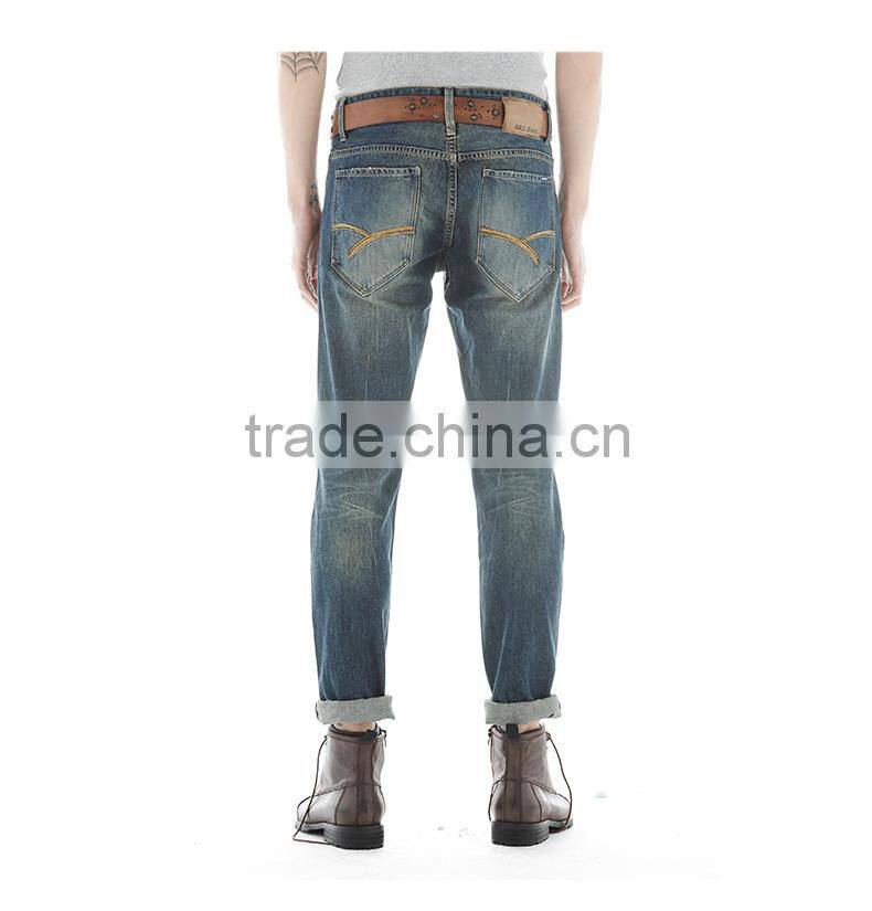 Cotton restoring ancient ways straight leg jeans
