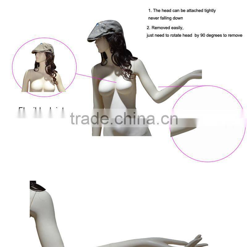 Fashion retail shop custom glossy bust torso female mannequin