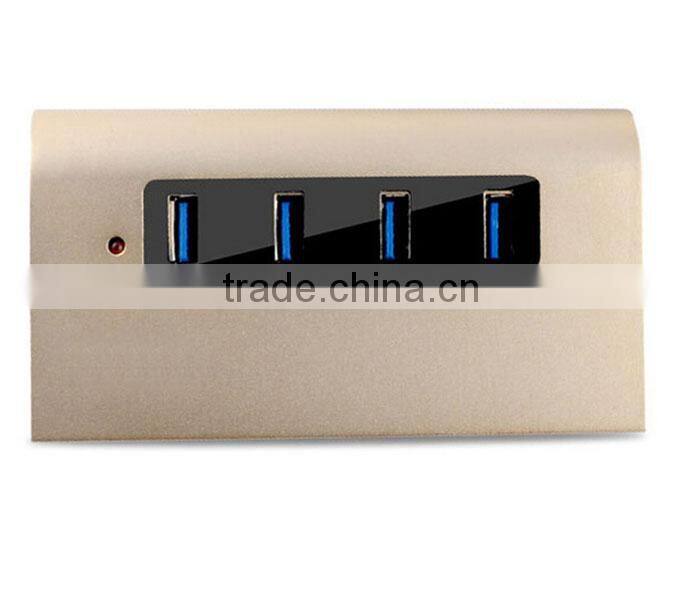 New Portable Aluminum 4 Ports USB 3.0 Hub For Macbook Pro Air Mac iMac Mini