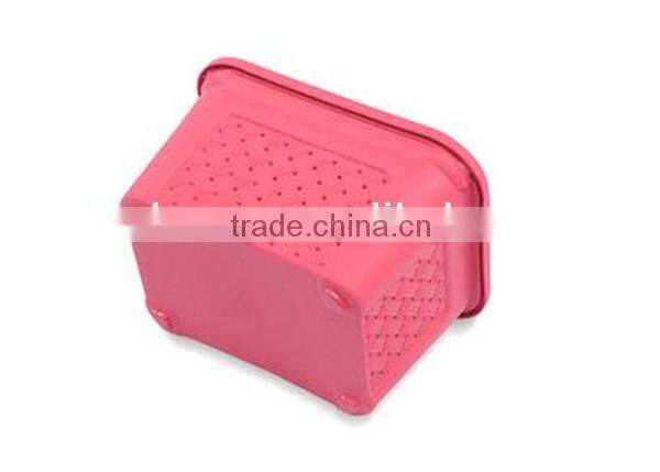 Popular Rectangle Plastic Storage Basket with Lid