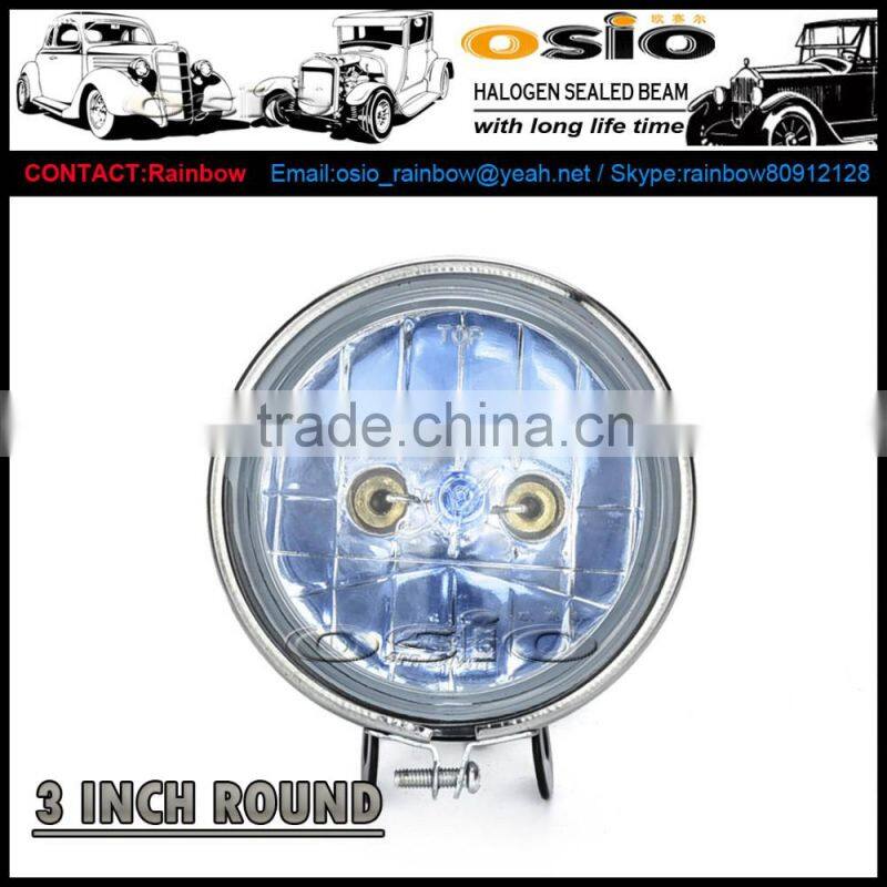 3 inch Round H3 Fog Light Auto Halogen Sealed Beam Headlight 12V 24V