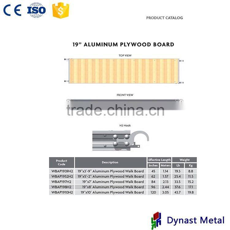 2016 Hot Sell Biljax Type Scaffolding Platform 19inch catwalk Scaffold Plank Aluminum Plywood Deck
