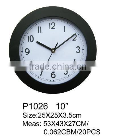 cheap round plastic wall clock