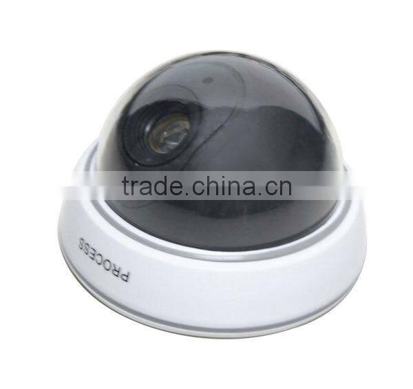 Black Dome Home Surveillance Security LED Flashing CCD Dummy IR Simulation Fake Camera