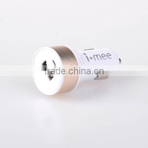 Convenient travel charger imee 2.1A compact car charger for mobile devices